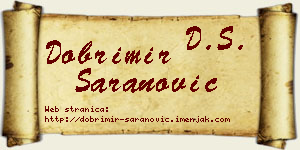 Dobrimir Šaranović vizit kartica